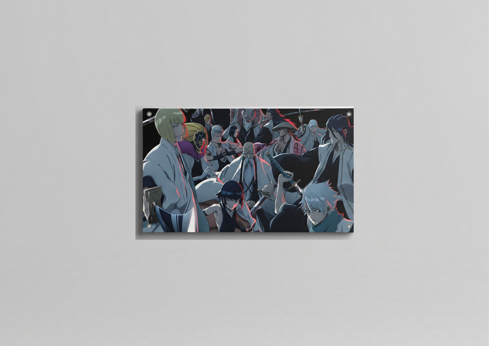 Nanami Kento velvet wall tapestry – cold composed sorcerer suited up and stoic in bold comic-style colors rendered as a manga panel