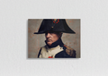 Napoleon Bonaparte portrait velvet wall tapestry – moody cinematic portrait of Napoleon in dark academia style flat product view