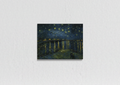 Van Gogh Starry Night Over the Rhone velvet wall tapestry – deep blue night reflections over the Rhone river flat product view
