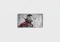 Doctor Strange velvet wall tapestry – Sorcerer Supreme in blueprint comic art with mystic symbols and technical diagrams on grey background
