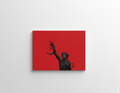 Dark Greek statue velvet wall tapestry – crimson red classical design